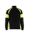 Blaklader 3550 Zip Neck Sweatshirt with Vis Panels (Black / Vis Yellow)